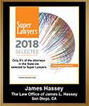 Attorney James Hassey Selected by SuperLawyers 2018